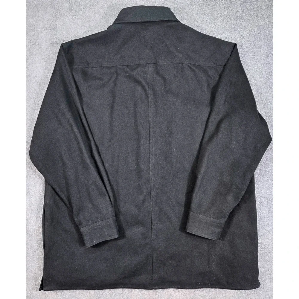 Levis‎ Mens XL Black Lined Shirt Jacket Heavyweight Canvas Shacket Utility Coat